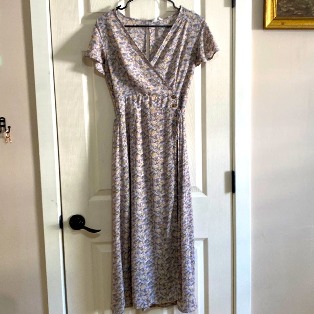Long short sleeve summer dress